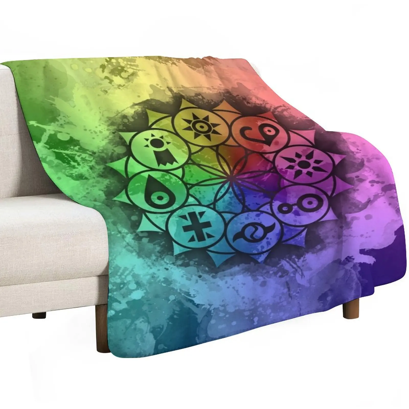 Digimon Mandala Paint Throw Blanket christmas gifts Hairys Luxury Designer Kid'S Vintage Nap Blankets