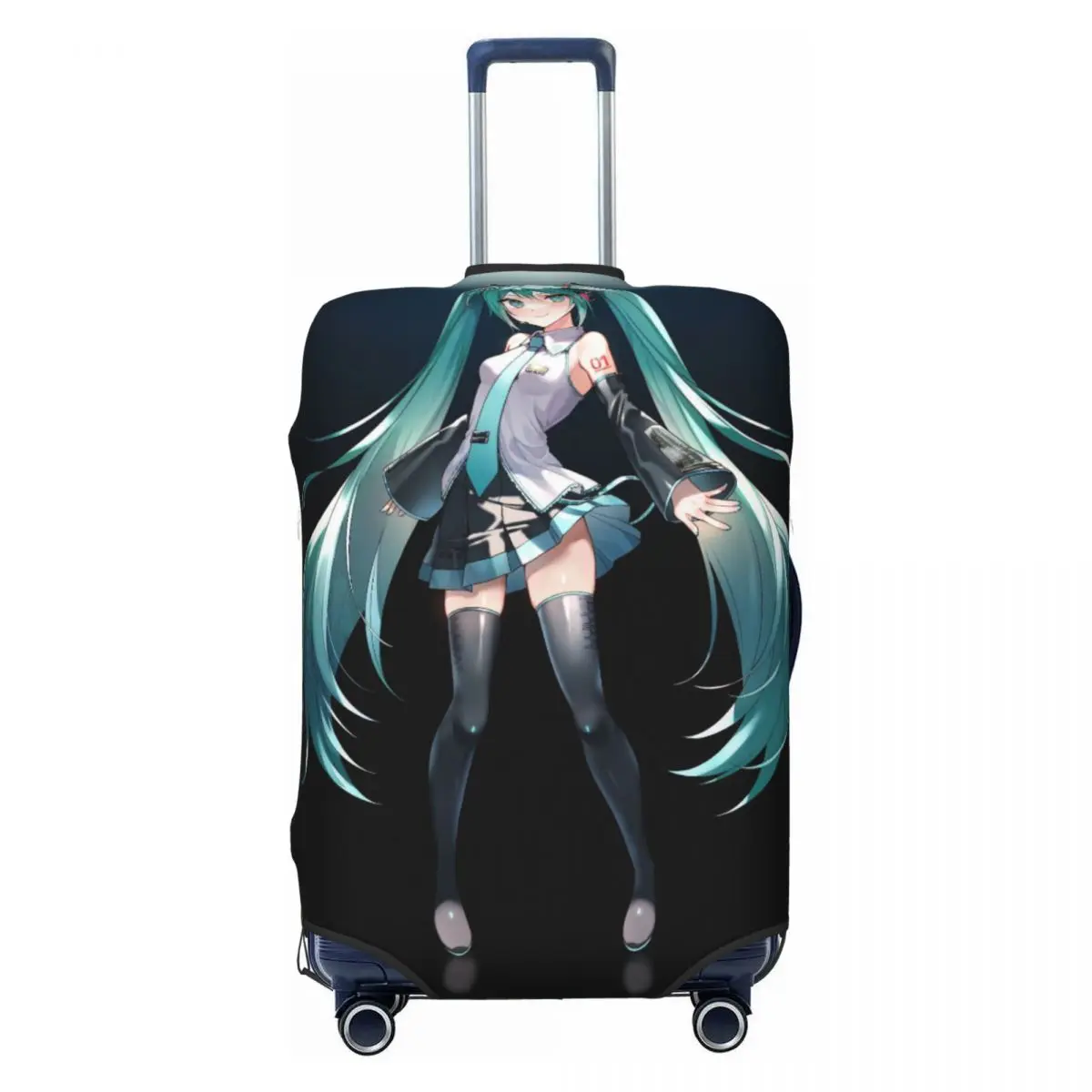 カスタムカスタムハツネミクボーカロイドロックアニメ荷物カバープロテクター洗える旅行スーツケースカバー