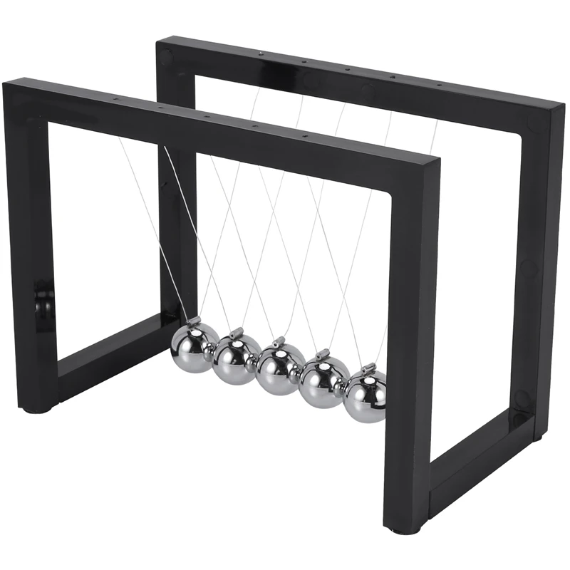 Newton Balls Cradle Balance Ball Newtons Pendulum Ornaments Home Decorations Desk Decoraction Toy Gift Black