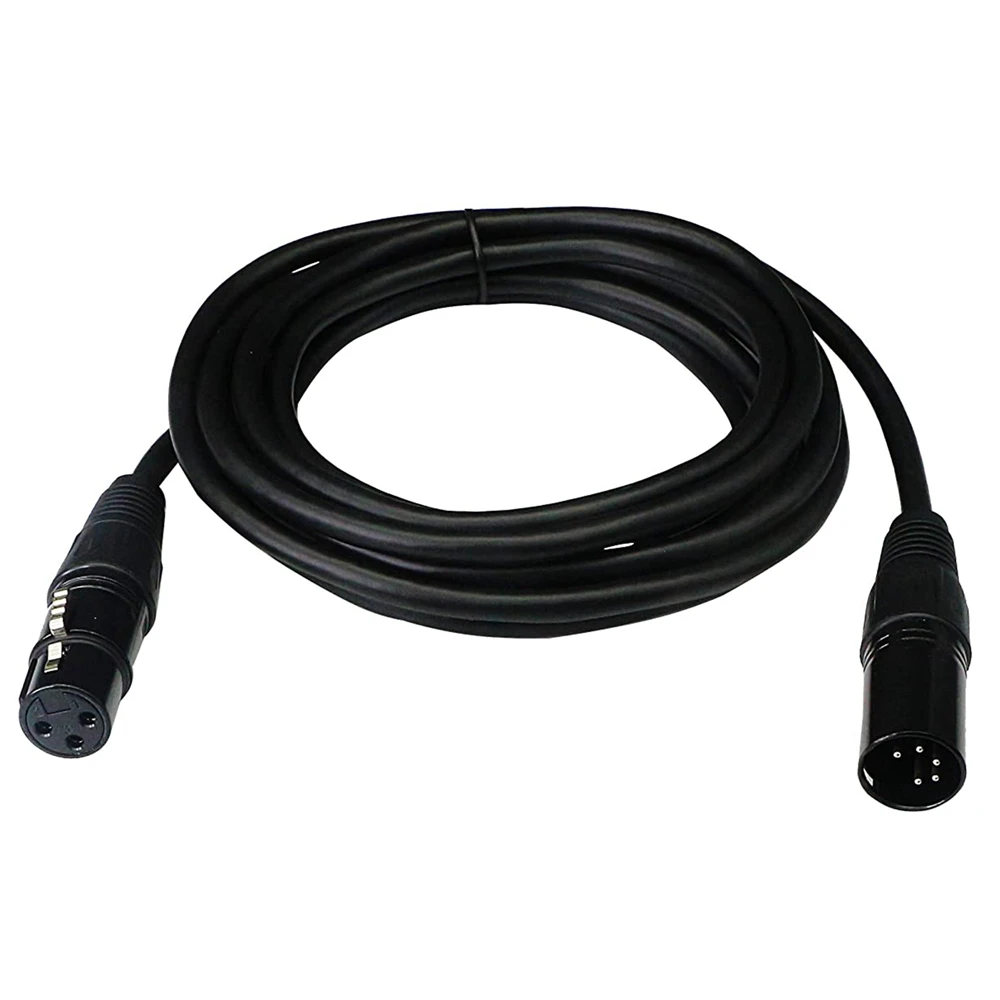 كابلات xlr كابل إضاءة المسرح، كابل DJ XLR، 3-Pin أنثى XLR إلى 5-Pin ذكر XLR اتصال دائري للرأس المتحرك