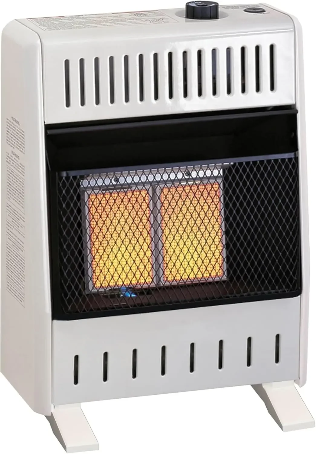 Heating Natural Gas Ventless Infrared Plaque Heater With Base Feet - 10,000 BTU, Manual Control - Model# MN100HPA-B