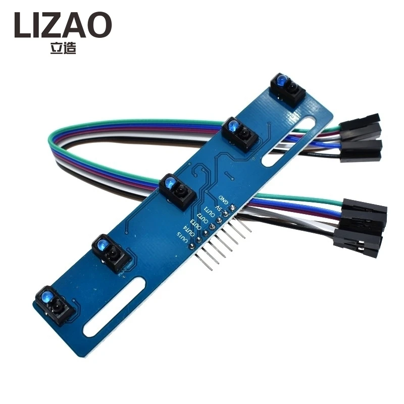 LIZAO 5 Channel TCRT5000 Infrared Reflective Sensor IR Photoelectric Switch Line Track Obstacle Avoidance Module for Arduino