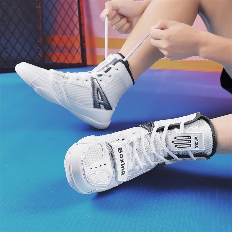 Classic Wrestling Shoes Men Professional Men Boxing Sport Shoe High Top Men Boxing Shoes Indoor Gym Training Shoes Man