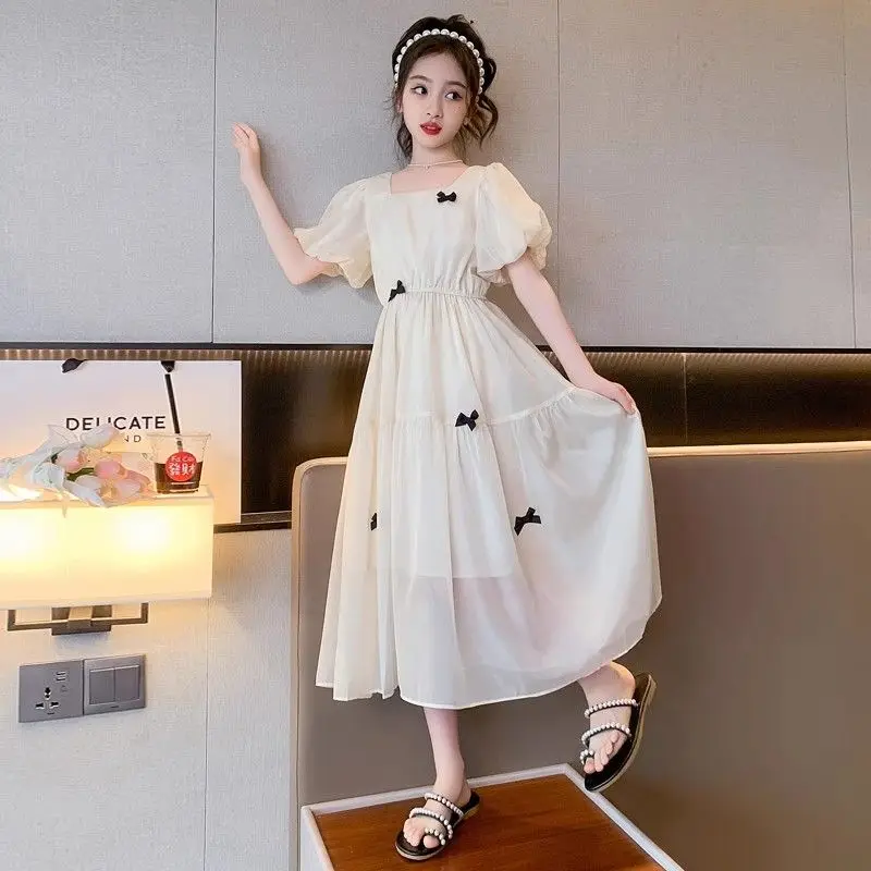 Teenage Girls Dress Summer 2026 Beach Dress For Girl Bohemia Children Chiffon Dresses Vestidos Ball Party Costume 10 12 14 Year