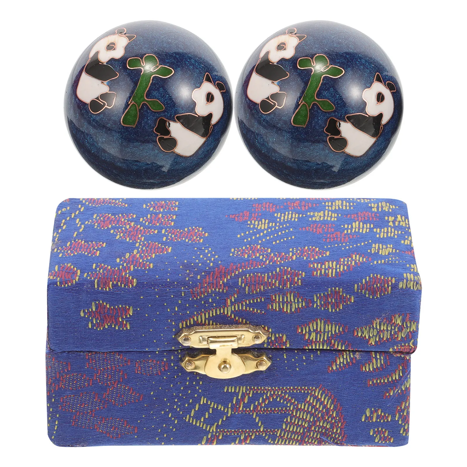 

2Pcs Chinese Hand Exercise Balls Enamel Design Grip Strength Training Massage Balls for Hand Fatigue Relief Muscle Massager