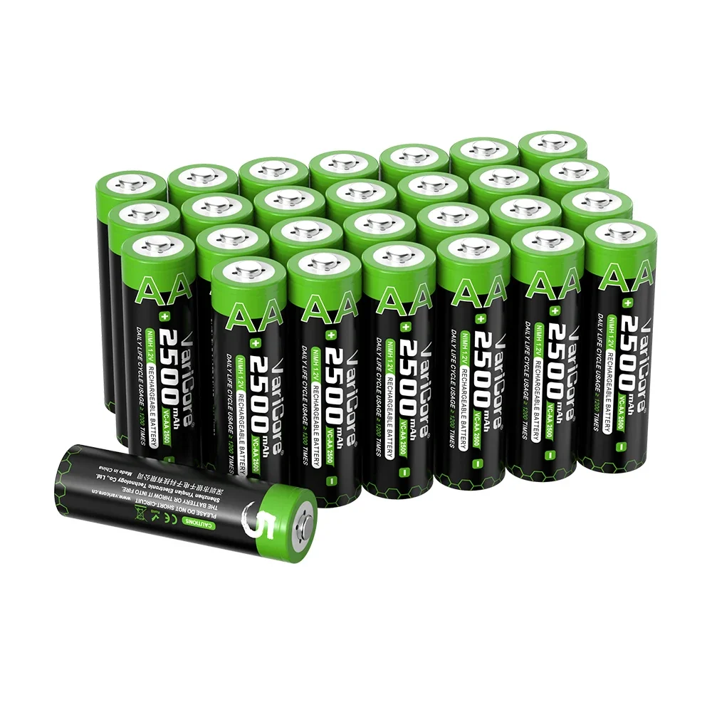 بطاريات 2500 مللي أمبير AA NiMH بطارية كهربائية قابلة للشحن بطارية طاقة 1.2 فولت جهد سعة كبيرة #2