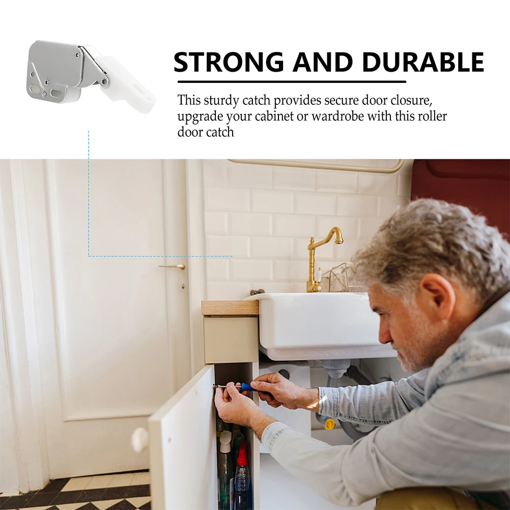 

8pcs Self-bombing Door Lock Cabinet Latches Slide Draw Open Camper Adjustable Screw Holes Easy Installation Wardrobes