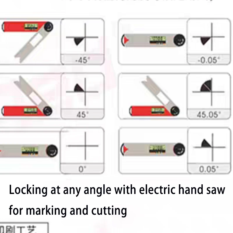 Angle finderprotractor electric hand saw marking and cutting 0.05° protractor Processing sheet metal collision corner alignment