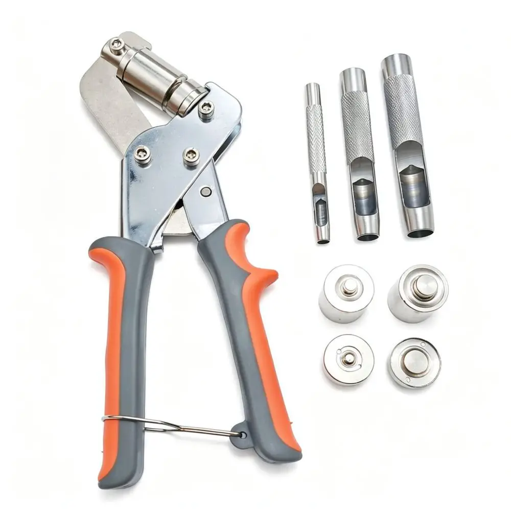 Professional Metal Eyelet Puncher Kit Manual Grommet Setting Applicator For Fabric Leather Tent Curtain Repair Tools