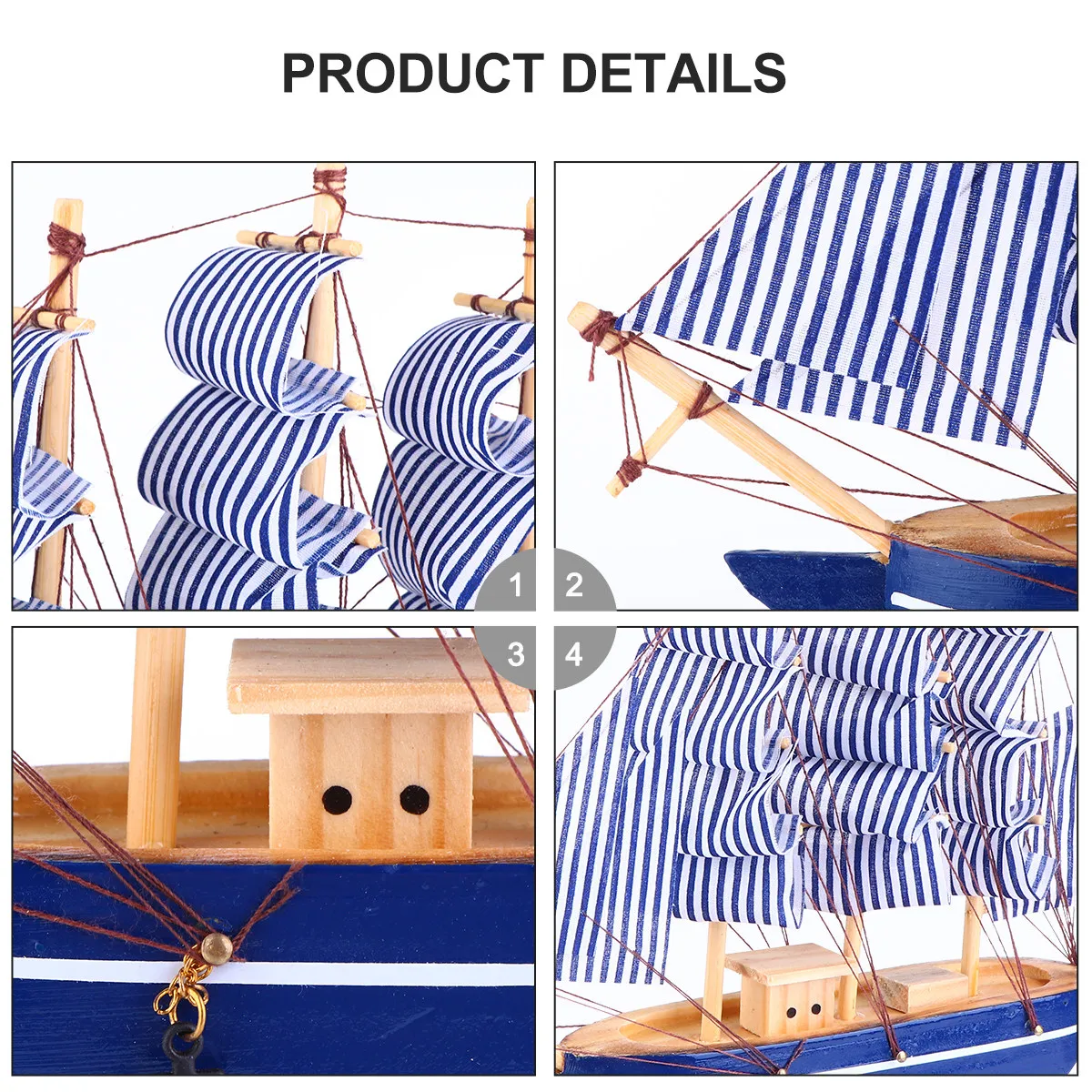 

1Pcs Exquisite Wooden Sailing Ship Boat Decor Crafted from Premium Wood Cloth Ideal for Nautical Theme Events Home Office