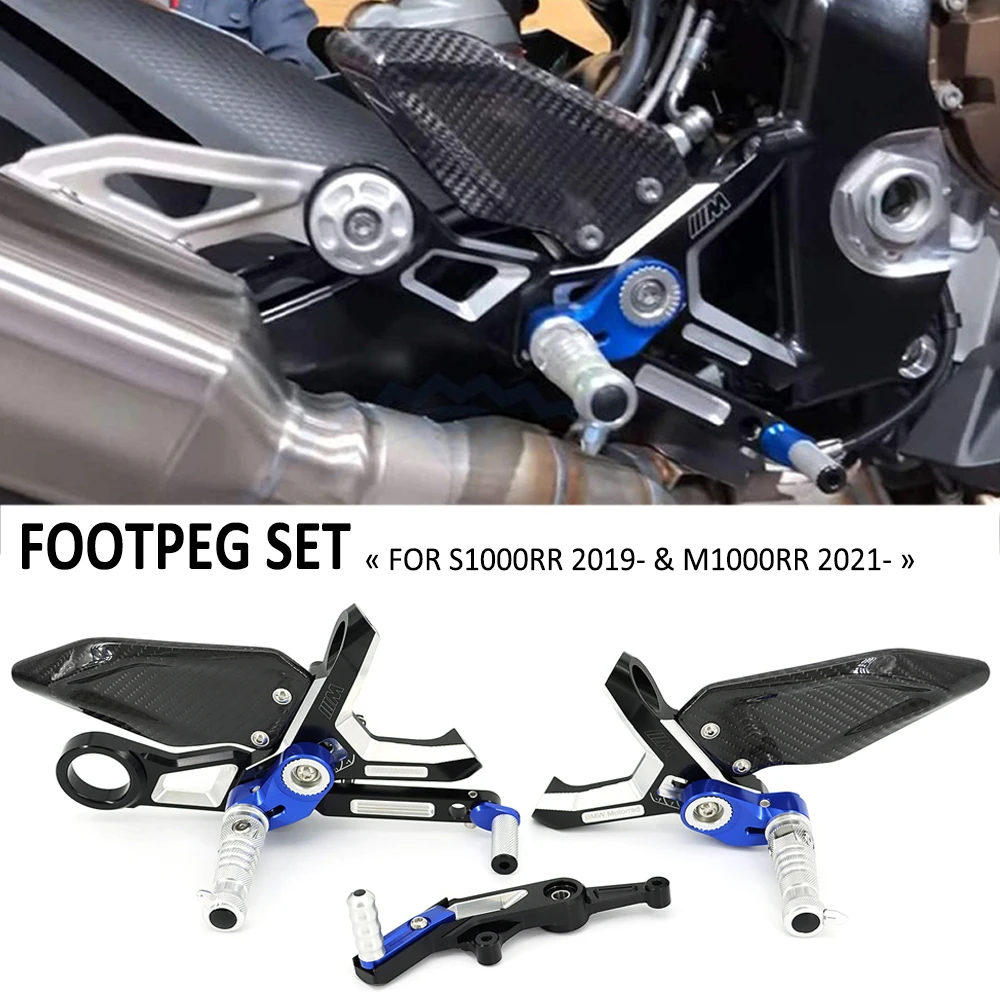 2019-2023 Motorcycle Adjustable Folding Foot Pegs Rest Rearset Rear Set Footpeg Footrest Kit For BMW S1000RR M1000RR M S 1000 RR