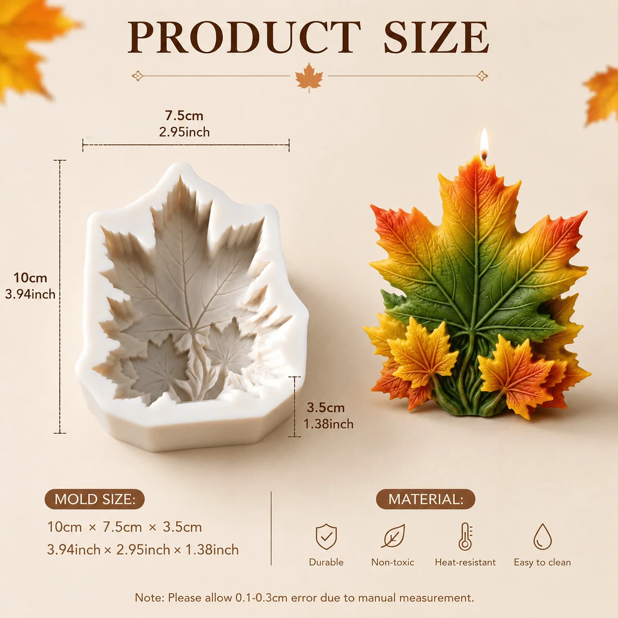 แม่พิมพ์ซิลิโคนรูปใบเมเปิล 3 ม - Soap Making Additives บทวิจารณ์และราคา