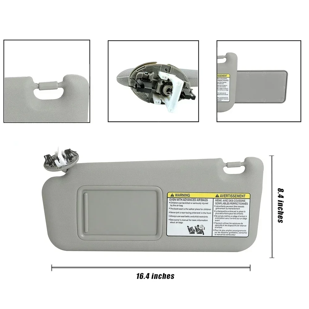 For Toyota RAV4 RAV 4 2006-2013 W/Vanity Light Relace rav-4 Car Interior Front SunVisor Panel w/Makeup Mirror Light Sun Visor