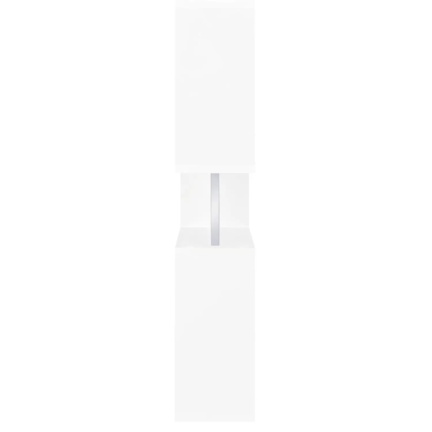 White 5-Shelf Metal & Wood Bookshelf with Chrome Details for Home Office 63 Inch, Customized