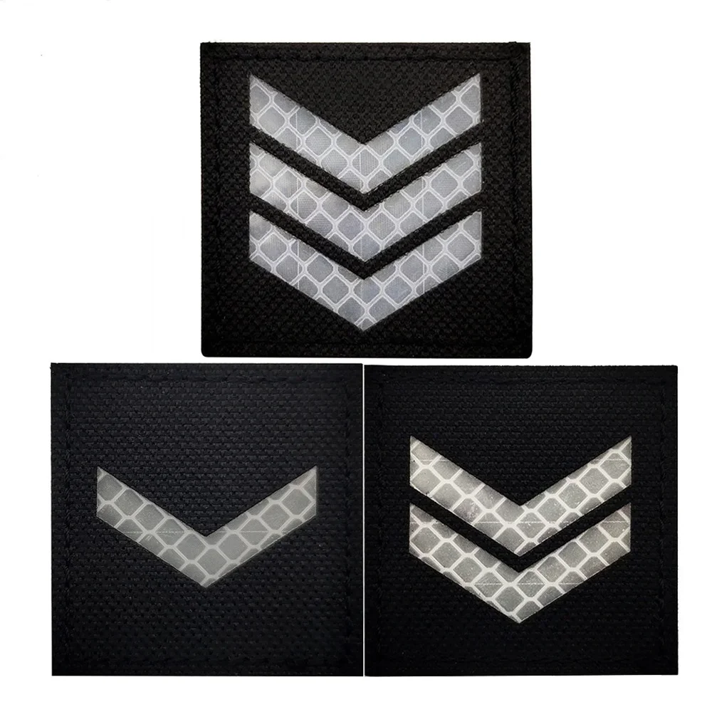 Emblemat odblaskowy na podczerwień DIY Patch CP Uniform Rank Insignia Glow In The Dark Hook Tab Patch Badge