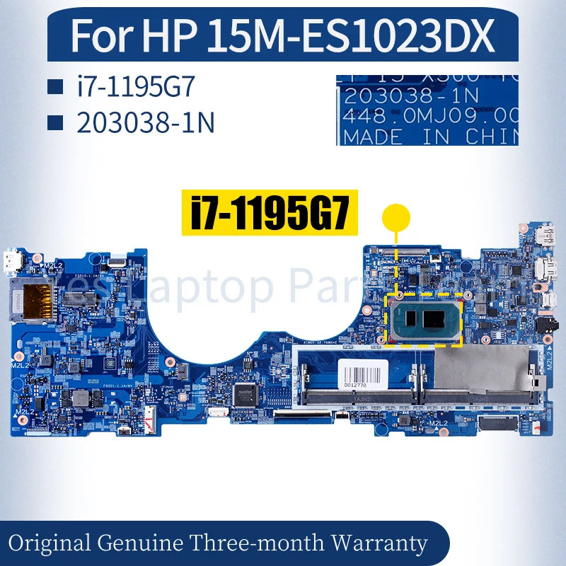 

Материнская плата для ноутбука HP 15M-ES1023DX, 203038-1N, стандартная материнская плата i7-1195G 7 для ноутбука