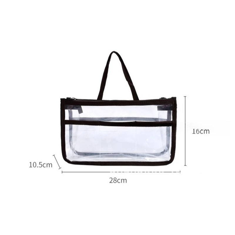 Transparent Handbag Organizers Lightweight Large Capacity Purse Organizer Insert Multi-purpose Portable Storage Bag