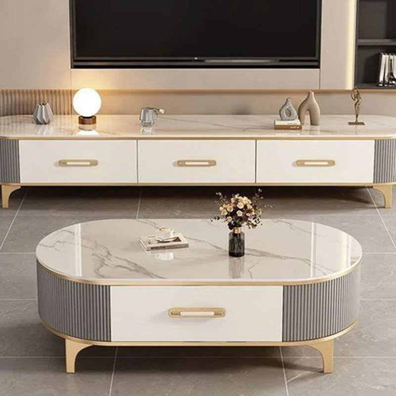 Luxury Living Room Coffee Table Decoration Storage Organizer Designer Side Table Wood Aesthetic Mesa Auxiliar Home Furniture