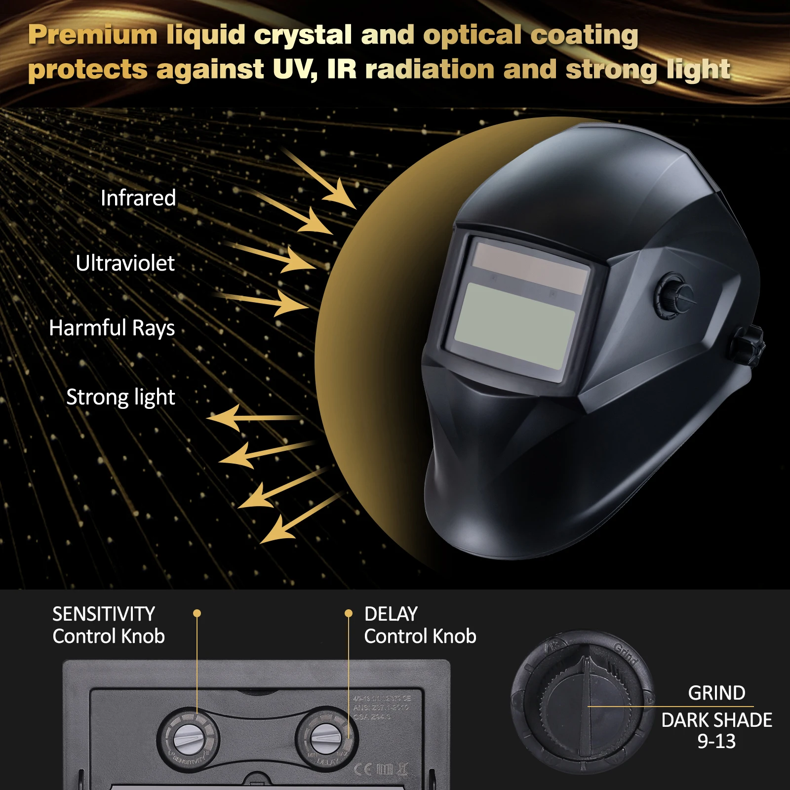 SAFEUP Welding Helmet Solar Auto Darkening Dimming Welding Mask Facemask for Welder Arc Welding Equipment Supplies