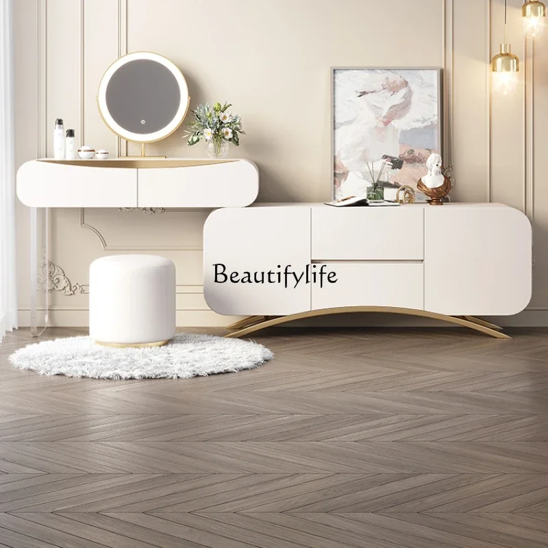 

Z.Advanced Light Luxury Dressing Table Tailstock Modern Minimalist Bedroom Good-looking Storage TV Cabinet