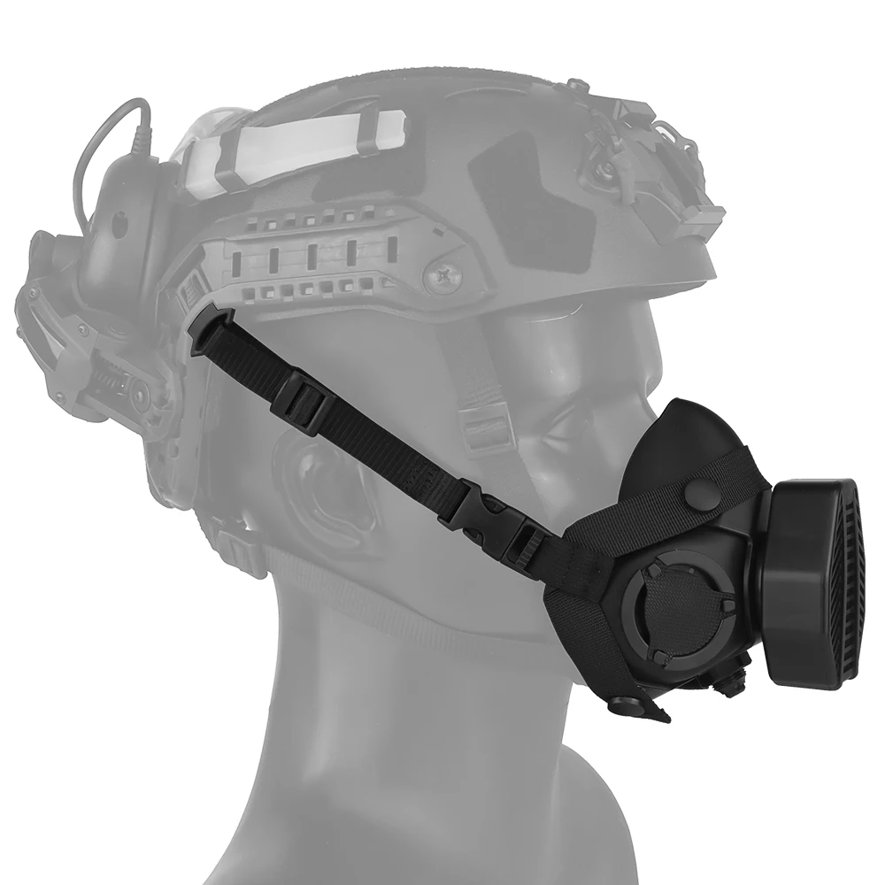 SOTR Mask Special Operations Tactical Respirator With MIC Communication Half-mask HEPA Filtration Against Airborne Particulates