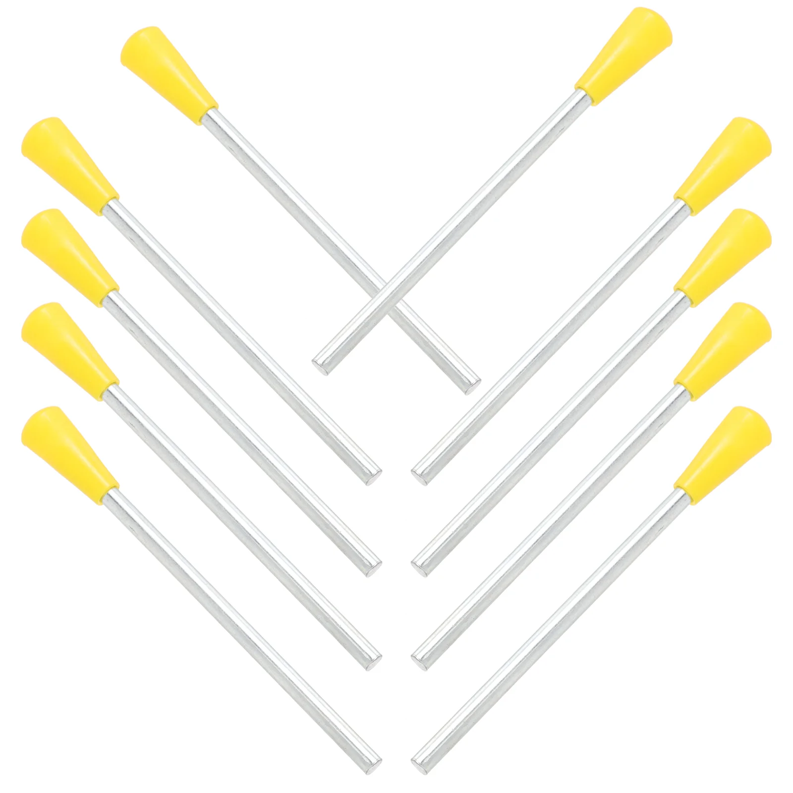 10 Pcs Preschool Teaching Aids Percussion Stick Musical Instruments Plastic Triangle Iron Mallets Performance Stricker