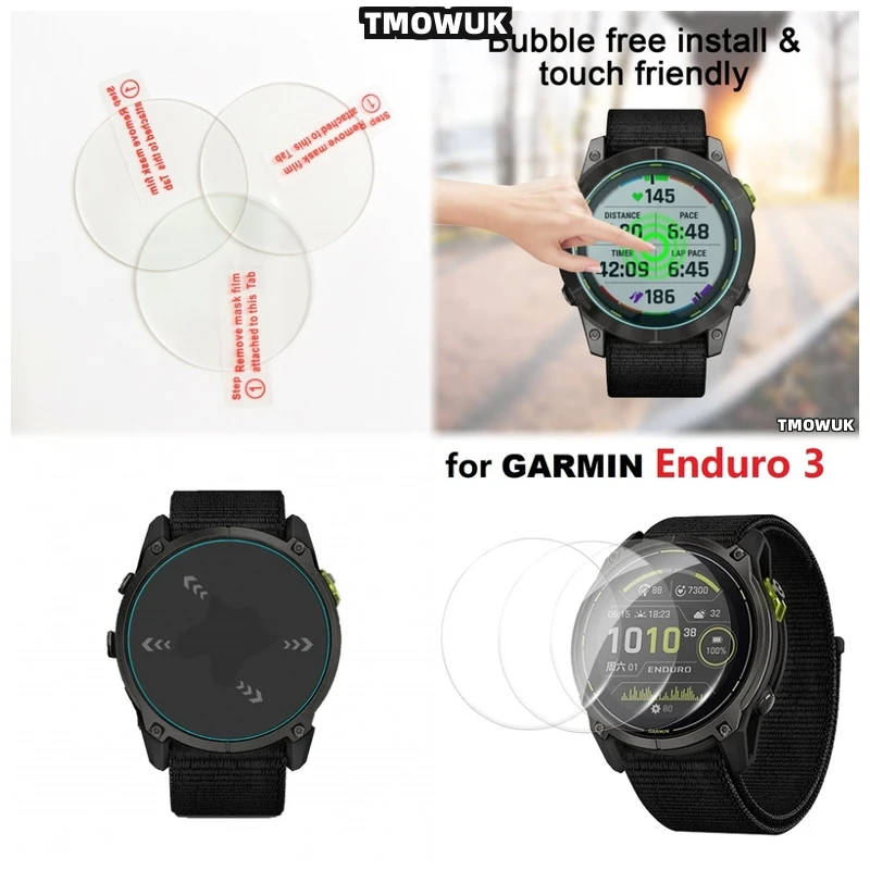 

For Garmin Enduro 2 3 Enduro2 Enduro3 Watch Film HD Clear Tempered Glass Screen Protector 9H Anti - Scratch