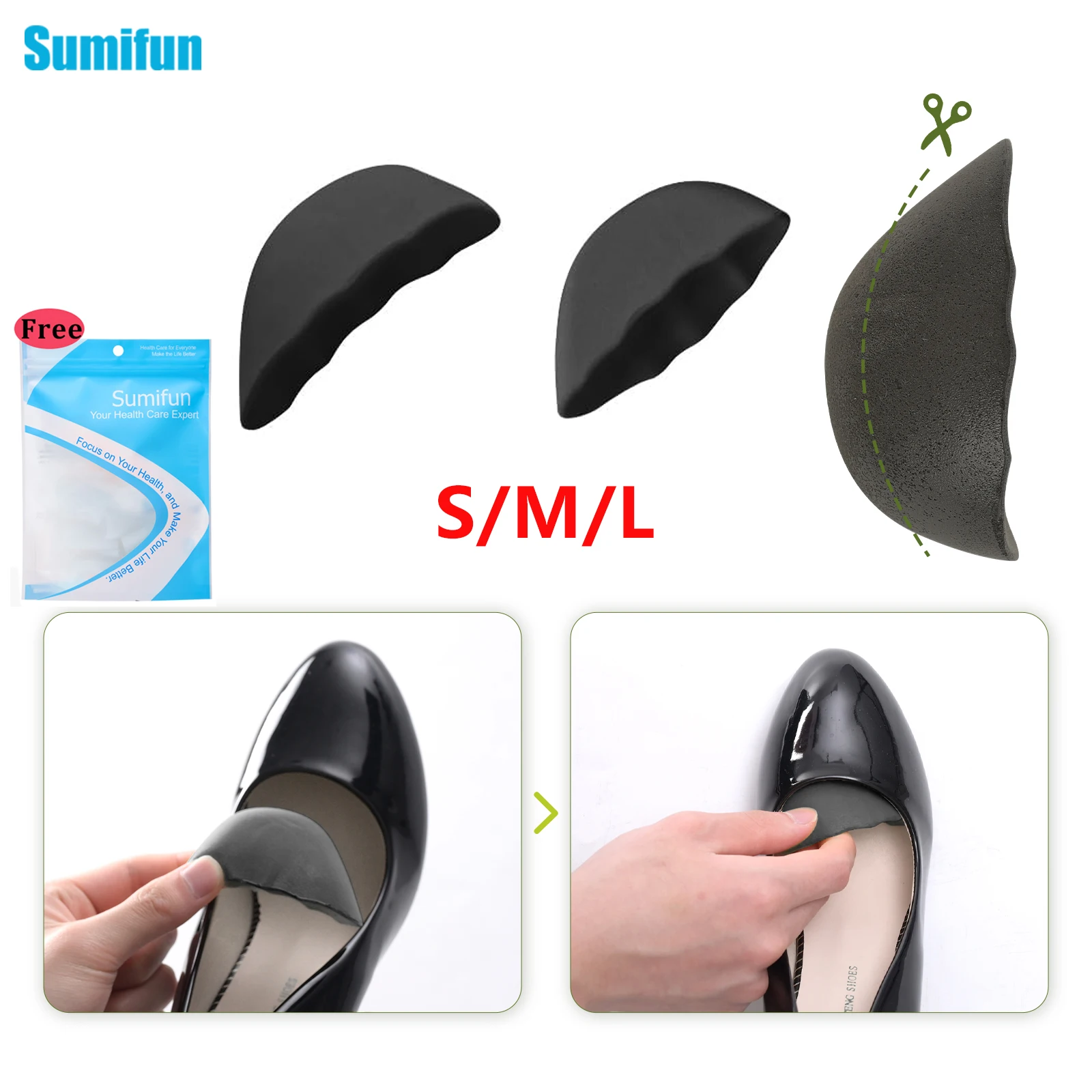 3 tamanho toe plug macio meia palmilhas reutilizáveis toe esponja enchimento inserções para sapatos ajustável também grande pé cinta almofadas inserções de sapato