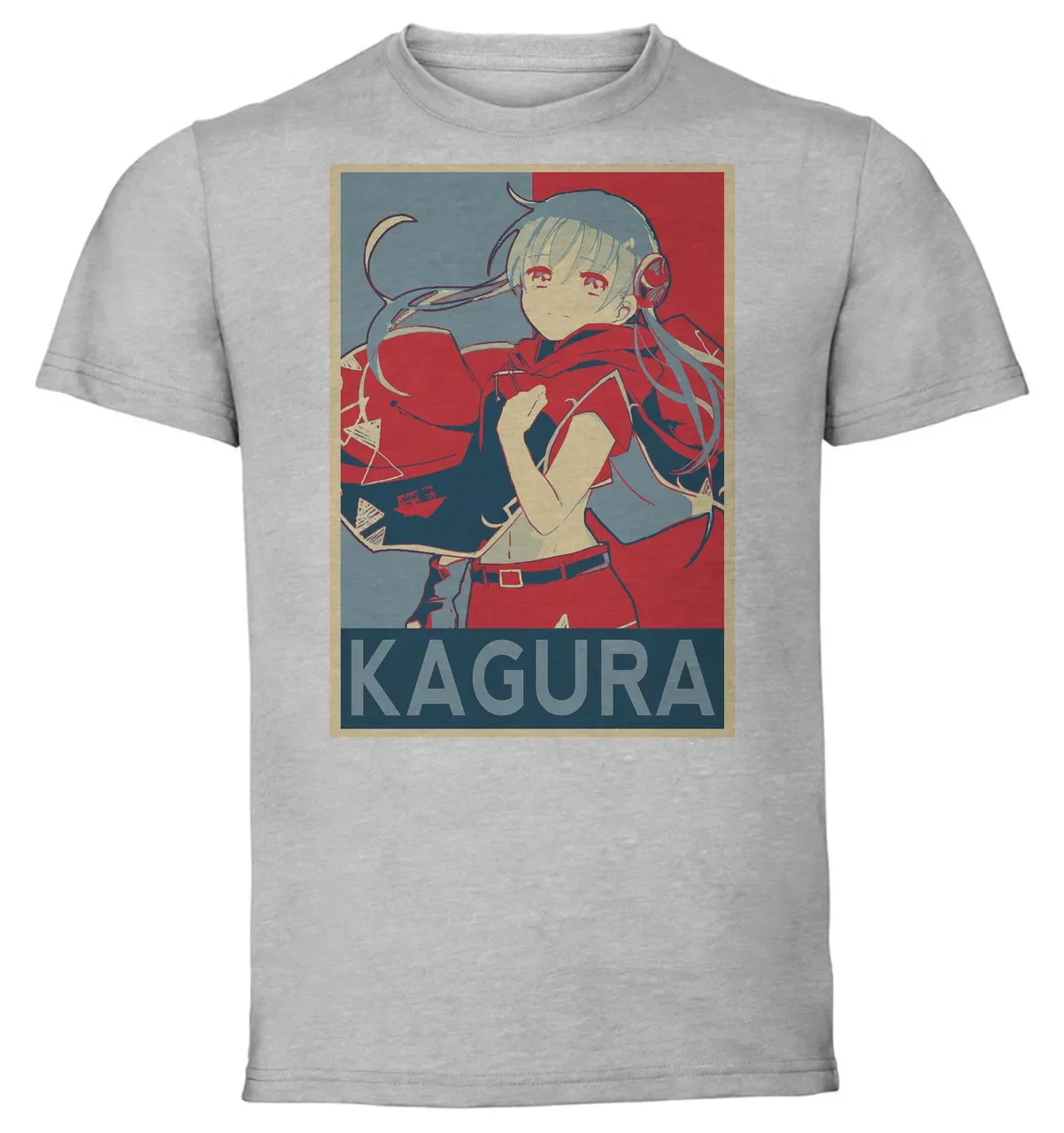 T-Shirt Unisex Grey Propaganda Gintama Kagura