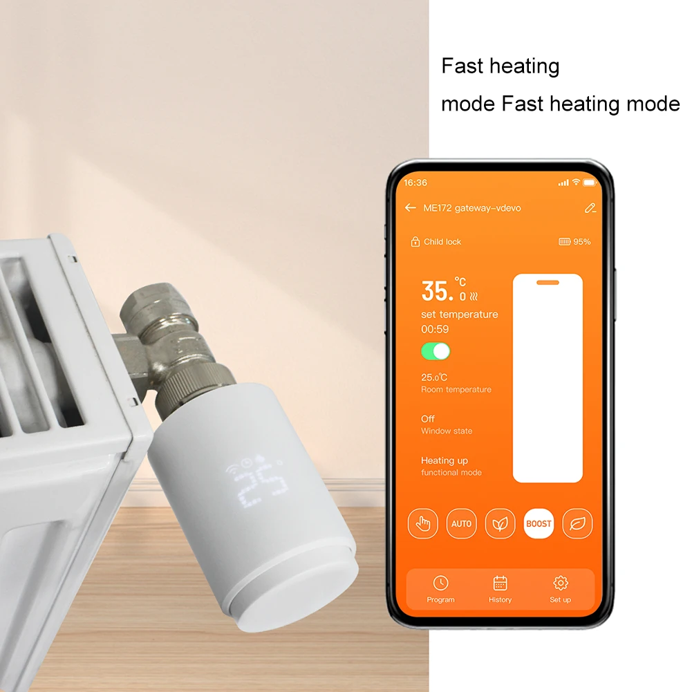 Sleek Design For ZigBee Smart Thermostat for Enhanced Home Heating Experience through APP Controls and Safety Locks