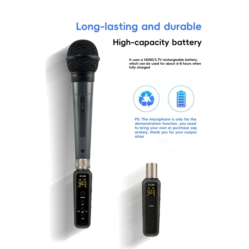 Uhf Wireless Microphone Converter Xlr Transmitter Receiver For Microphone Guitar Transmitter Receiver Adapter