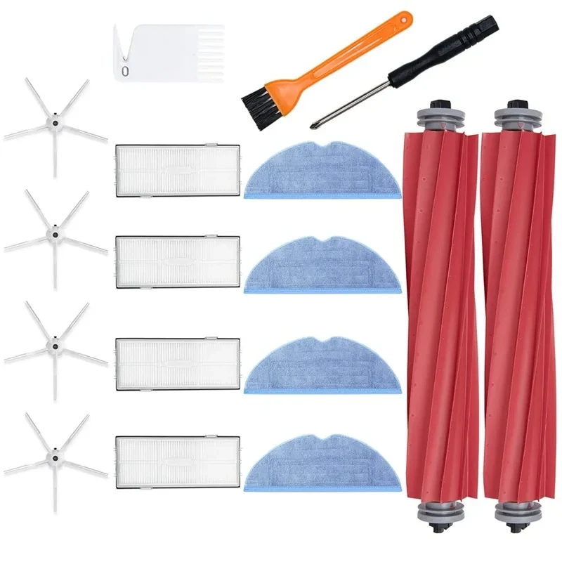 อะไหล่แปรงแปรงปัดด้านข้างแผ่นกรอง HEPA ใช้ได้กับ roborock S7 T7S หุ่นยนต์อะไหล่เครื่องดูดฝุ่น