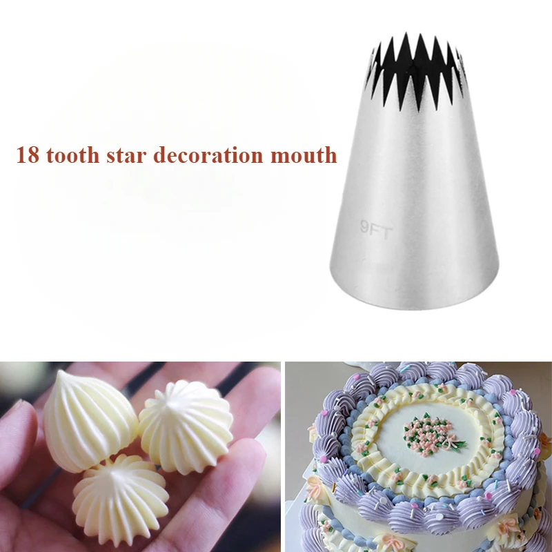 1/3pcs #9FT #D66 #199 Open Star Cupcake Cookie Icing Piping Nozzles Cakes Pastry Tips Tube Cream Nozzles Cake Decorating Tools