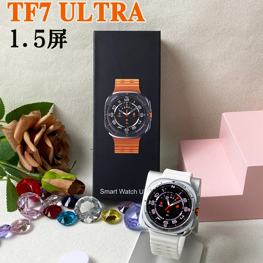 Smart Watch 7 Ultra 47mm 1.43inch AMOLED Always-on Display Compass Men's Sports Smartwatch IP68 Waterproof Bluetooth Call NFC