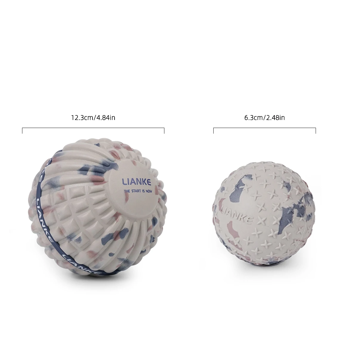 Fascia Ball Set,  ink-washed gray color，helping with fitness training and stretching to relieve soreness throughout the body.