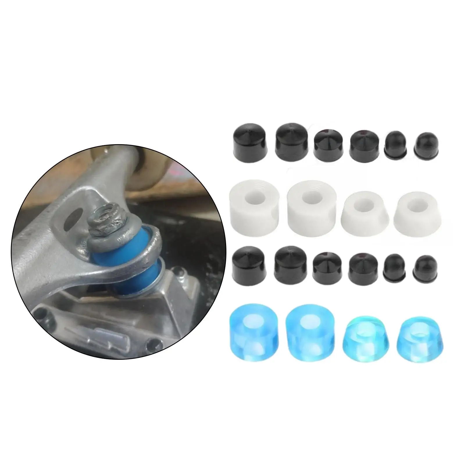 20pcs Skateboard Wheels Kit Bushing Flash PU Roller Skate Wheels for Outdoor