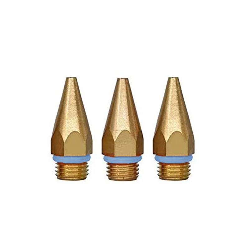 

3Pcs Hot Glue-Gun Tips 7/16Inches Thread Copper Nozzles Parts For Hot Melting Glue-Gun Bore Size 0.05Inch 0.06In 0.08Inx1.26In