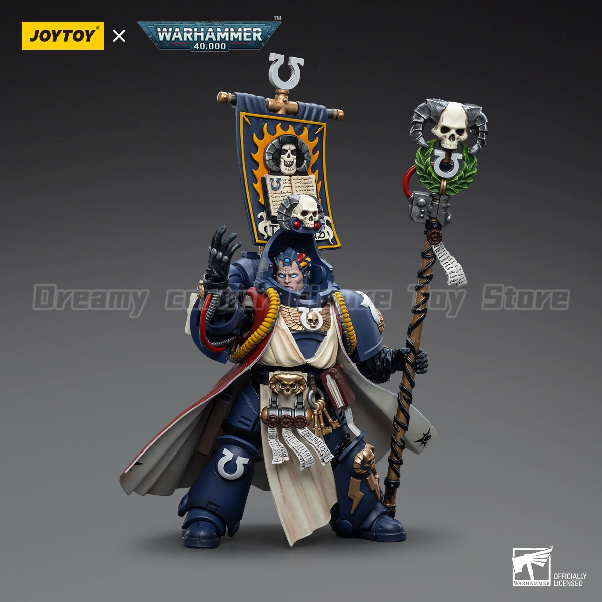 【متوفر】JOYTOY Warhammer 40K Ultramarines رئيس مكتبة Tigurius 1/18 لعبة شخصيات الحركة نموذج مجموعة حلية