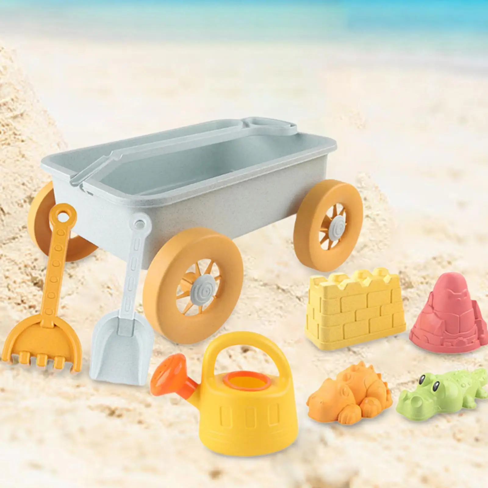 Ensemble de jouets de plage en plein air pour garçons et filles, château de sable, bac à sable, jardin alth, voyage en plein air, 8x