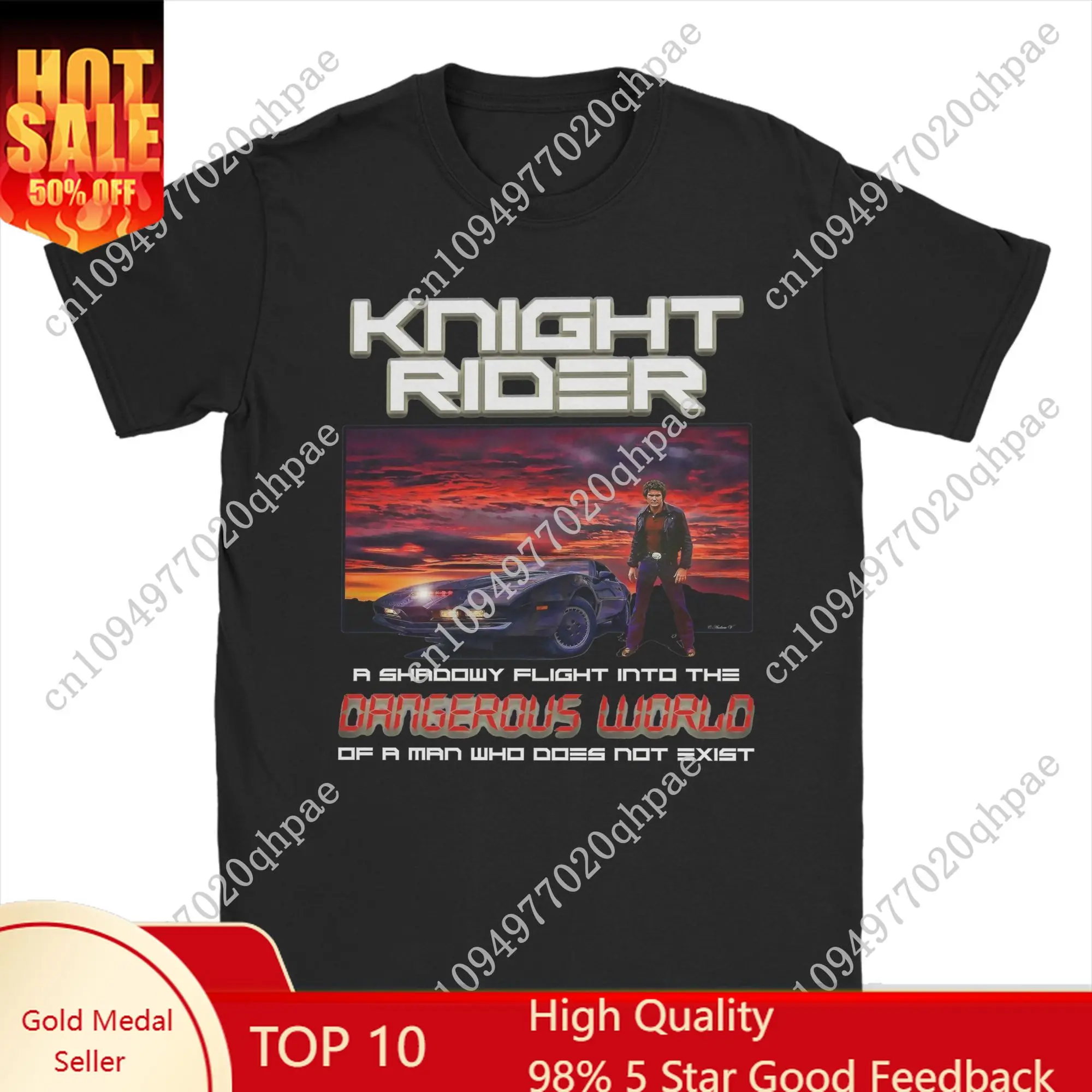 

Knight Rider KITT Supercar T Shirts for Men 100% Cotton Vintage T-Shirts Round Neck TV Show Tees Short Sleeve Clothes Gift Idea