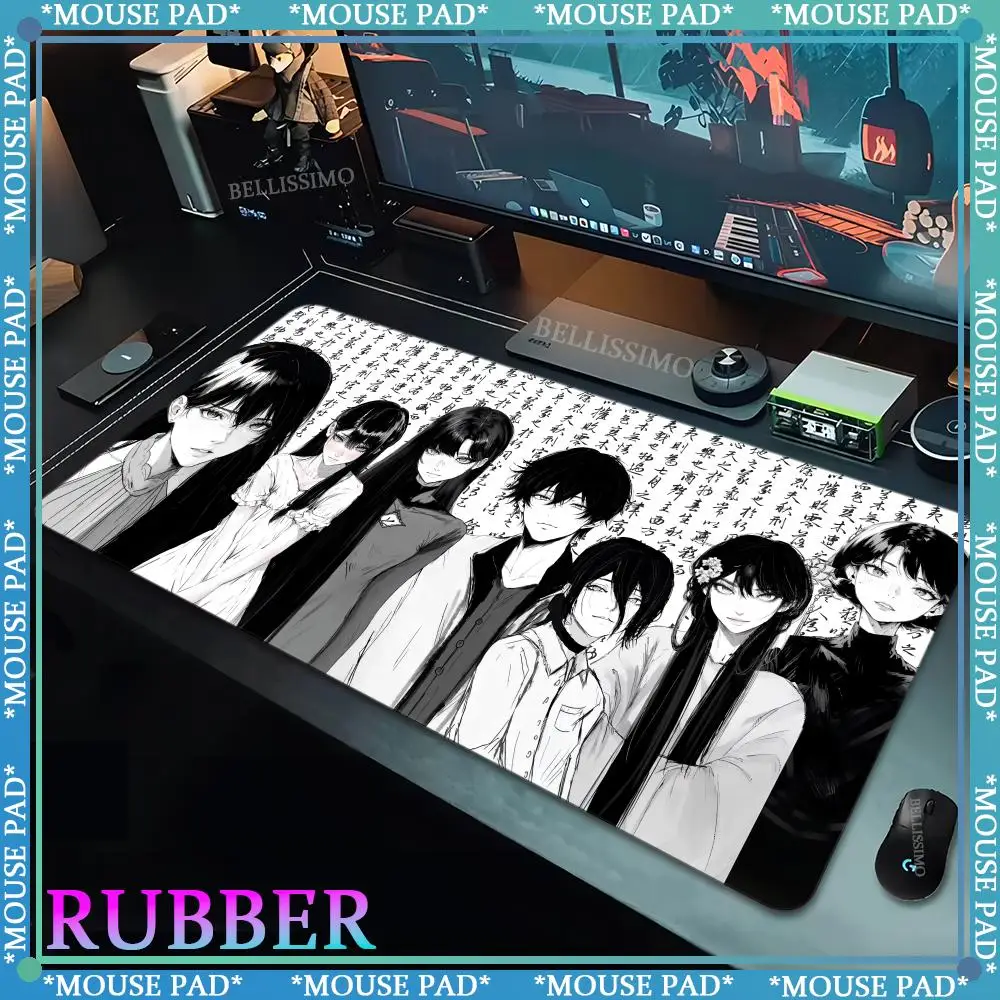 New Chinese Style Anime Girl XXL MousePad 1200X600 mm Black Oversized Keyboard Pad Game Accessories Desk Pad Lock Edge Mouse Pad