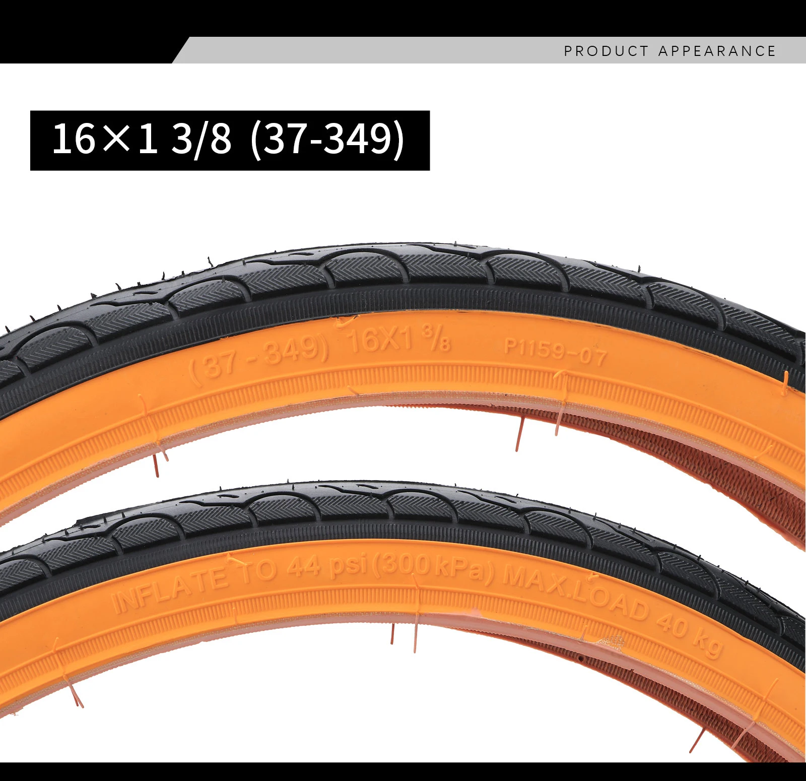 Folding Bicycle Tire 349 16" Bicycle Rubber Yellow Edge Tire 406/451 BMX 20 Inch Bicycle Tire