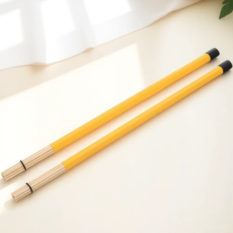 

Rod Drum Stick Drumsticks Percussion Instrument Accessory Yellow Bamboo Mallets