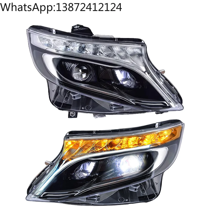 

YU GUANG for Mercedes Benz V Class W447 LED DRL Headlights 2016-2019 Year Vito V260 Auto Accessory Upgrade High Config Head Lamp