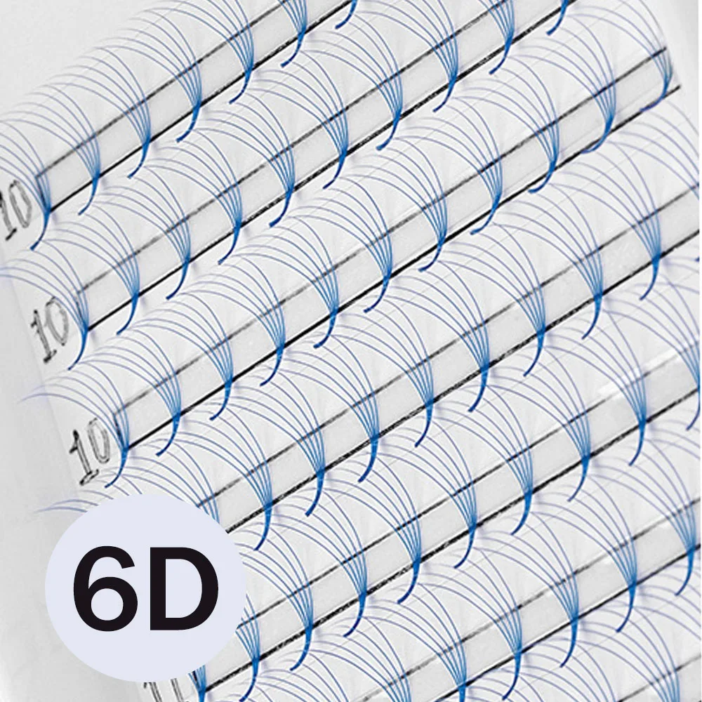 6D 8D Colored Loose Pre Made Volume Fan Colorful Brown Pink Blue Lashes Pointy Base Premad Fans Eyelashes Extension