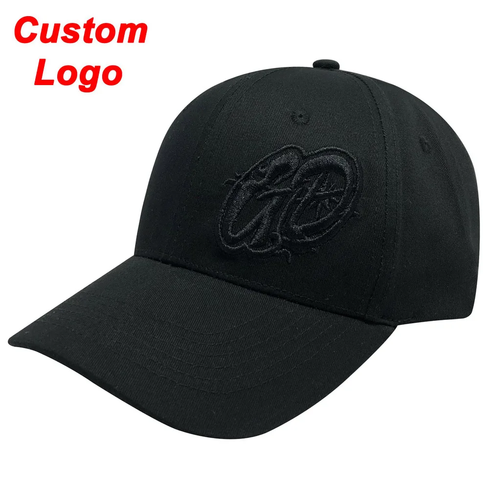 DIY Text Team Name Cap With Same Color Logo Black Blue Custom Curved Bill Tennis Summer Journey Sunny Snapback Sport Hat