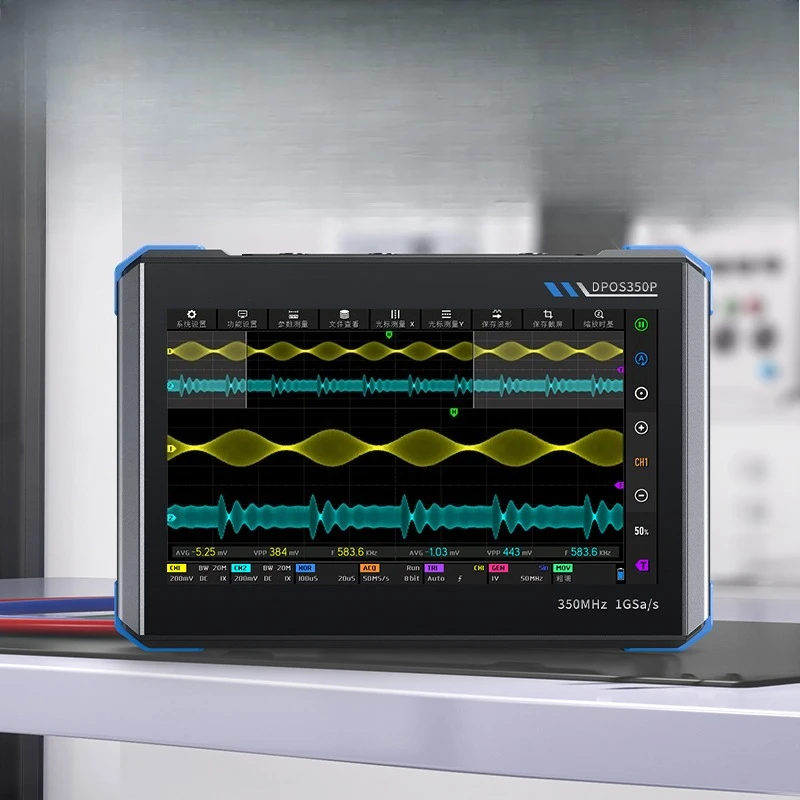 

4-In-1 350M Flat Panel Oscilloscope Signal Generator Spectrum Analyzer Frequency Response Analyzer