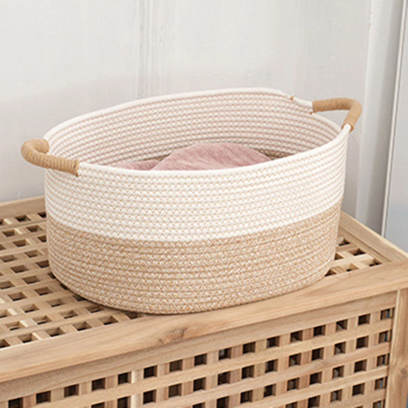 Rope Woven Baskets for Organizing Storage Basket Basket Portable Gift Basket Empty for Bathroom Home Nursery Desktop Books