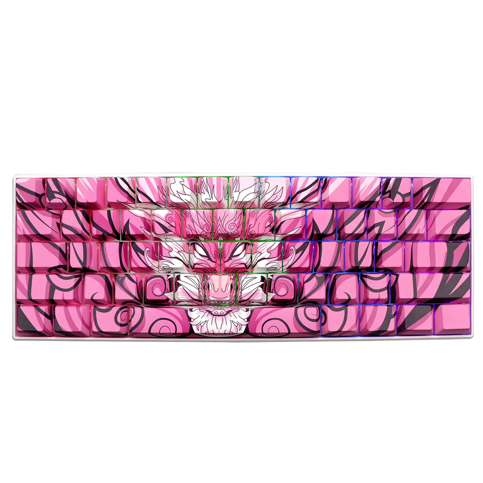 Imagem -02 - Pbt Double Shot Side Print Shine Backlit Keycaps para Teclado Mecânico mx 61 Teclas 108 96 87 Nj80 84 75 68 64 61