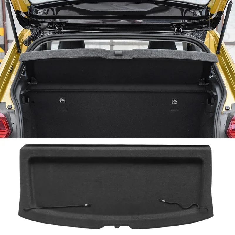 Trunk Cargo Cover For Volkswagen Polo Plus 2019+ Compatible Car Trunk Shielding Shade